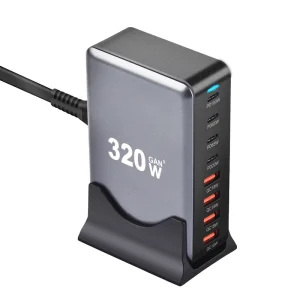 320W 440W 500W GaN Multifunction 4C4A 5C3A Fast Charging Multiport Station for Laptop iPhone 16 15 14 Desktop Adapter