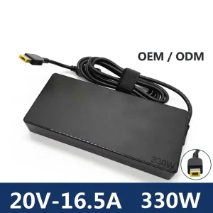 330W PD 3.0 Fireproof Power Supply Adapter Universal Input 100-240V 20V 16.5A Yellow Square for ThinkPad P Series IdeaPad Y