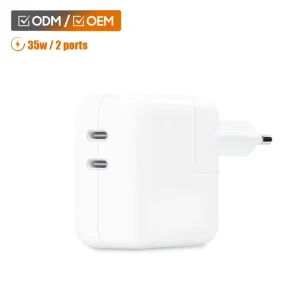 35W Dual USB-C Power Adapter Charger US EU Plug
