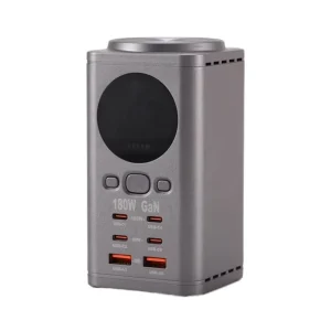360W GaN Power Station Multi Port Fast Charging Power Bank with Integrated Clock for Multi Function Laptop