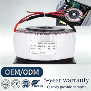 36V/0/36 800W 220V Single Phase 12V/24V Flyback Topology Ferrite Core Amplifier Waterproof Patio Lighting Toroidal Transformer