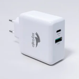 38W EU Plug Ad QC02 EU USB Adapter Support PD QC Fast Charging USB A Type C Dual Ports Charge Two Devices Simultaneously