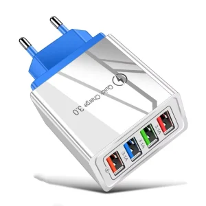 3A USB Charger 4 Port USB Quick Charge 3.0 EU/US Plug Wall Charger Adapter Portable Fast Charging