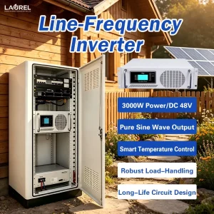 3KW 48V Line Frequency Solar Inverter Pure Sine Wave DC to AC Converter for Home Office Workshop Industrial Use