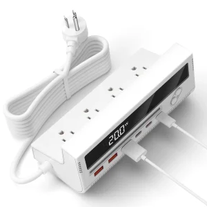 4 AC Outlets 3 USB C 3 USB A PD 35W 220V Laptop Charging Station with 5FT Cord USB Charger Adapter