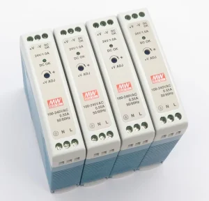4-Pack MDR-20-24 Switching DIN Rail Power Supply 24V 1A