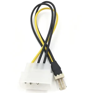 4 Pin Molex to 3 Pin Fan Power Adapter Cable for PC Cooling Fan CPU GPU Case Fan