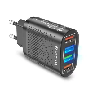 4-Port USB Charger Quick Charge 3.0 5V 3A Fast Charging Wall Adapter EU US UK Plugs for Tablet