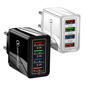 4-Port USB QC 3.0 PD Fast Charger EU US Plug