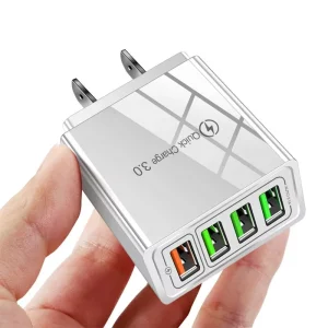 4-Port USB Wall Charger Power Adapter US EU Plug for Smartphones