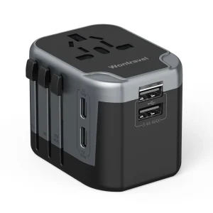 4 Ports Universal International Plug 2 USB Port World AC Power Charger Multinational AU US UK EU Travel Adapter