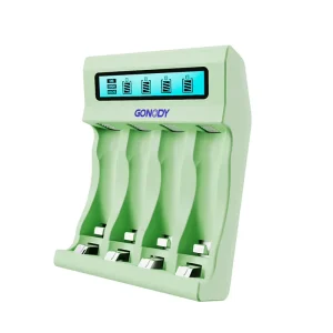 4-Slot AA AAA Battery Charger with LED Lighting for 1.2V 1.5V Lithium Li-ion Batteries Rechargeable Battery Charger