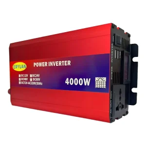 4000W Dual Voltage Solar Car Inverter Outdoor Household Power Booster 12V