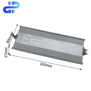 400W DC 24V Waterproof IP67 LED Strip Lighting Driver Constant Voltage Current 60Hz 90% Efficiency AC 180-250V Switching Supply