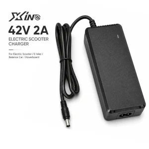 42V 2A Replacement Charger for M365 Style N Style Electric Scooter Lithium Battery with DC Plug LED Light Safe