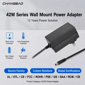 42W Switching Power Supply Adapter 5V 6V 9V 12V 15V 18V 19V 24V 30V 36V 1A 1.5A 2A 2.5A 3A 4A AC DC Universal Power Adapter