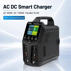 450W AC DC Smart LiPo Battery Charger Dual Channel for 1 6S LiHV LiFe NiMH Pb with PD3.0 100W Output