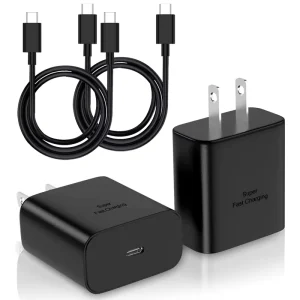 45W GaN PD USB-C Charger with US Package and Mobile Charging Cable