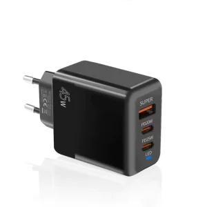 45W Multi-Port USB-C Charger QC3.0 PD Fast Charging Adapter with US EU UK Plugs for Phones Tablets Laptops