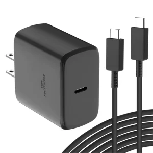 45W PD Super Fast Type C Charger USB C Wall Charger Adapter with 3FT USB C to USB C Cable for Samsung Galaxy S24 S23 Note 20 10