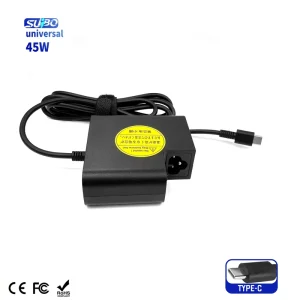 45W PD USB-C AC Universal Adapter L-Type Square Laptop Charger for HP Pavilion Spectre EliteBook CE FCC RoHS Certified