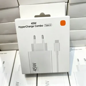 45W Turbo Charger Fast Charger Power Adapter with USB Type C Cable for Xiaomi Redmi Note 15 Pro/14 Pro+