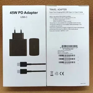 45W Type-C Cube PD 3.0 Adapter Fast Charging Power US EU Plug for S25 S24 S23 S22 Ultra S21