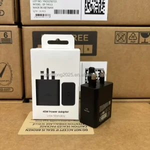 45W Type C Power Adapter Cargador Genuine Fast Charging US EU UK Ep t4511 Power Adapter Gan Chargeur for S25 S24 Ultra