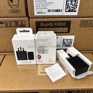 45W USB-C Power Adapter with US, EU, and UK Plugs EP-T4511 GaN Charger for S25 and S24 Ultra
