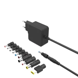 45W Wall-Mount Laptop Power Adapter with US, EU, UK, and AU Plugs, CE Certified
