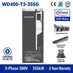 480HP Frequency Inverter 355kW VFD 3-Phase 380V-480V Industrial AC Drive Vector Control Mining Pump