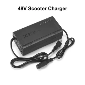 48V DC AC Foldable E bike Charger Intelligent Pulse Repair 7 Lights Lead Acid Battery Charger Supports Full Charge Auto Stop
