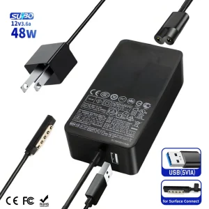 48W Plug Universal Surface Charger AC Adapter Microsoft Surface Pro 1 2 RT Laptop Power Supply DC Port PD OTP OVP Protection