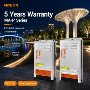 5 Years Warranty High PF Factor Outdoor 400W 12V AC DC Single Output High Efficiency Rainproof Switching Power Supply