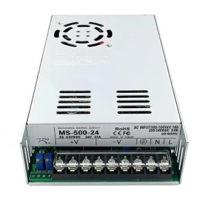 500W 24V 21A Power Supply 100V/240V Selected by Switch Mode LED Driver for LED Lighting PLC Motor Drives Automation