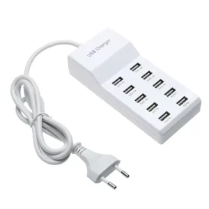 50W 10-Port USB Charging Station and Hub for Smartphones