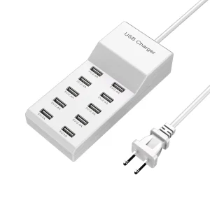 50W USB Charger 10-Port Desktop Charging Station