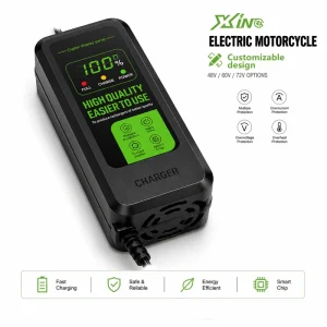 54.6V 2A Lithium ion Lead Acid Electric Bike Battery Charger CE FCC RoHS Certified US EU UK Plug LED DC Plug