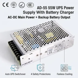 55W 27.6V Enclosed Power Supply Battery Charger UPS Function Single 2 Year Warranty Universal AC Input CE RoHS for Smart