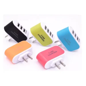 5V 1A US Travel AC/DC Power Adapter 3-Port USB Charger