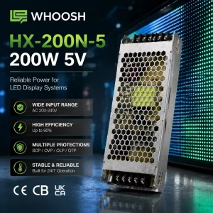 5V 200W Industrial AC/DC Switching Power Supply LED Driver for LED Screen Advertising Display