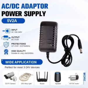 5V 2A 10W Power Adapter AC DC Wall Charger Universal Small Household Power Supply 5Volt 2Amperes Adapter for Home Appliances