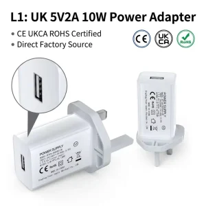5V 2A 10W USB-Port UK Standard Mobile Phone Charging Adapter for Smartwatches and Audio Devices