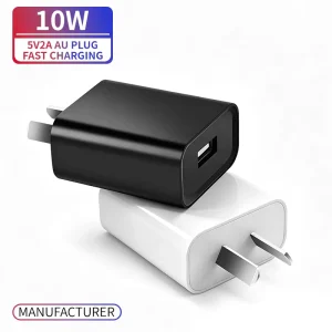5V2A 10W QC3.0 AU/US/EU/UK Plug Fast-Charging Power Adapter for Earphones, Mobile Phones, and Smart Watches, OEM ODM Factory