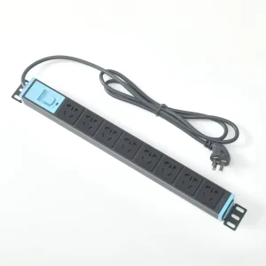 6/8 Ports Aluminium Alloy Black 1U Low Voltage Power Distribution Unit (PDU) Switch IP66 Rated 16A 19-Inch Server Rack