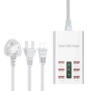 6-Port Desktop USB Charger 30W 5V6A OTP OVP Indicator Charging Station