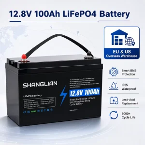 6000 Cycles Deep-Cycle 12V 100-300Ah LiFePO4 Battery Pack with BMS for Home Solar System RV Camping