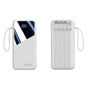 60000mAh Large-Capacity Mirror Display 22.5W Fast-Charging Solar Panel 2-in-1 Triple USB Power Bank