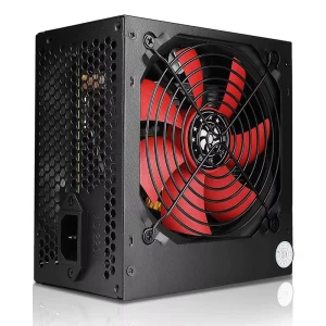 600W Desktop PC Power Supply Dual 6 Pin GPU Connectors Silent Cooling Efficient 500W Rated Output Tidy Cable Management