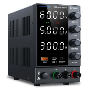 60V 5A Benchtop DC Adjustable Power Supply DC Power Source Lab Test Measure School Design Electroplate DPS605U